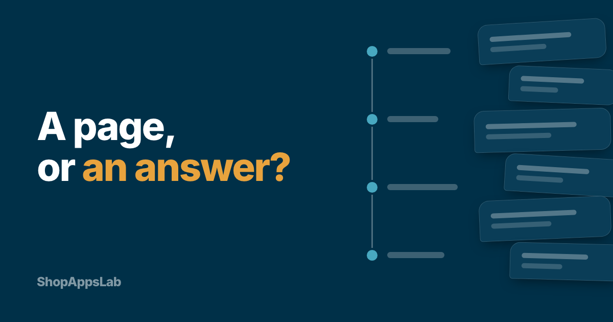 A neat vertical tracking timeline beside a tilted, overlapping pile of message bubbles