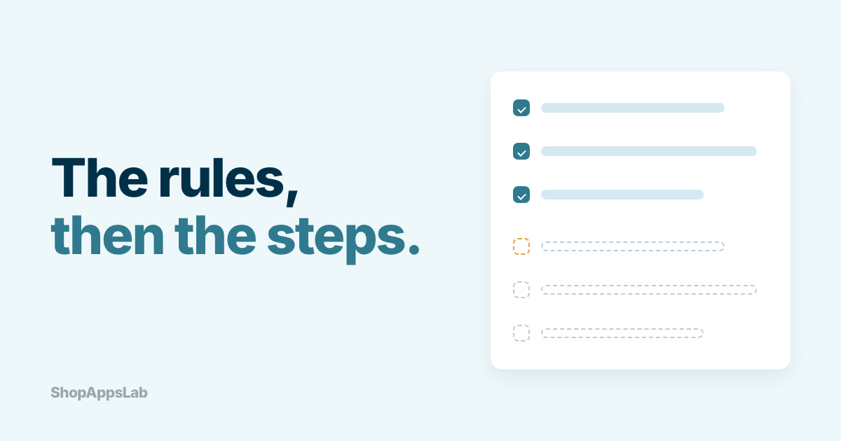 A card whose top three rows are filled in and checked, and whose bottom three are empty dashed outlines